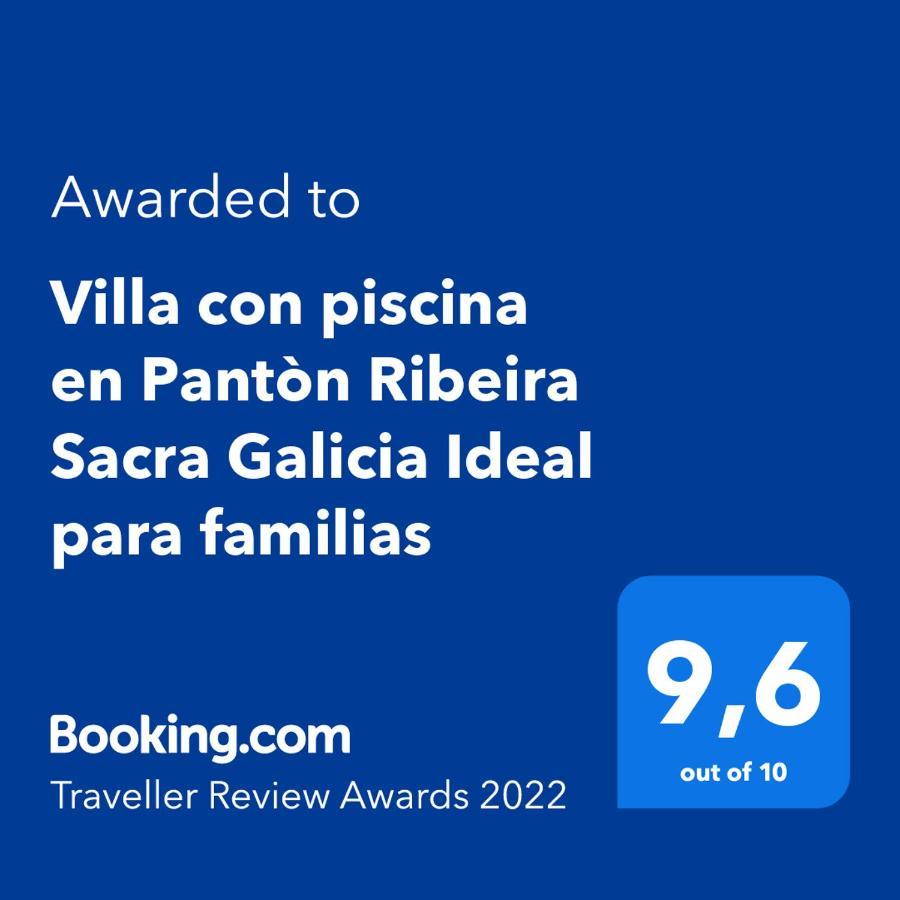 Villa con piscina en Pantòn Ribeira Sacra Galicia Ideal para familias Pantón Exterior foto